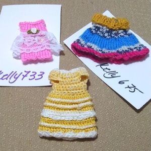 Three New Handmade Vintage Kelly Doll Outfits
